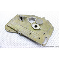 Крышка блока двигателя правая (длинная) алюминиевая 12отв. (R195)