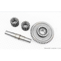 Вал дифференциала+шестерня Z=47+шестерня-2шт Z=15, к-кт 4шт (R180/R190/R195)
